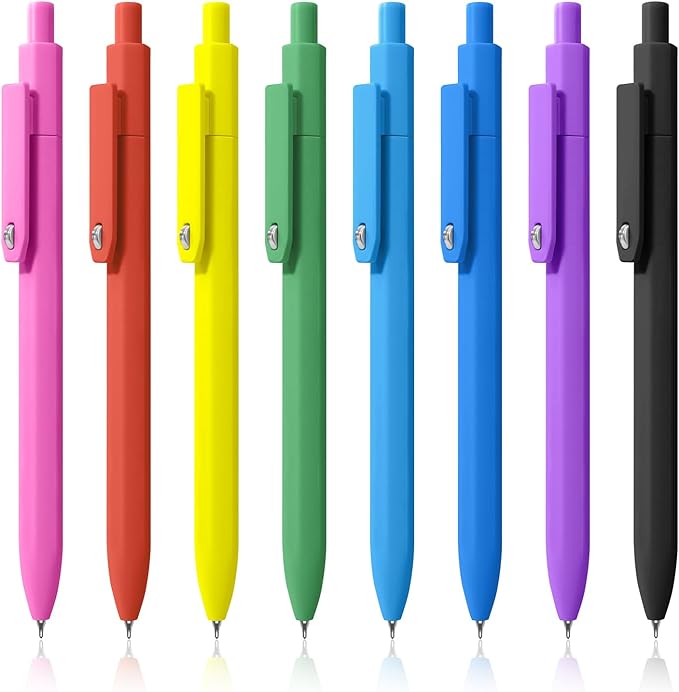 Piochoo Pens, 0.5mm Black Ink Gel Pens, Quick Dry No Smudge, Smooth Writing Comfortable Grip Pen for Journaling and Note Taking, Cute Aesthetic Best Gifts for Women Nurses Teachers