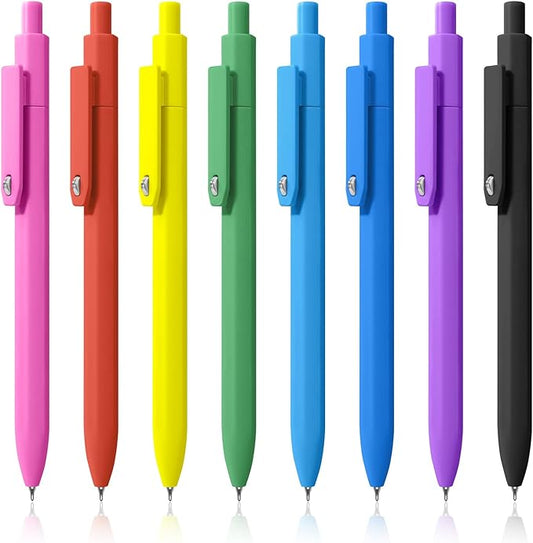 Piochoo Pens, 0.5mm Black Ink Gel Pens, Quick Dry No Smudge, Smooth Writing Comfortable Grip Pen for Journaling and Note Taking, Cute Aesthetic Best Gifts for Women Nurses Teachers