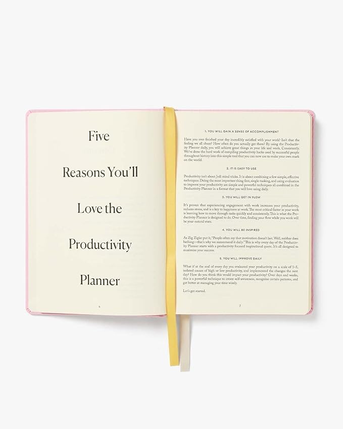 Intelligent Change - 3-Month Productivity Planner, Productivity Tools for Time-Management and Mindfulness, Daily To-Do List, A5 Undated Quarterly Planner (Pink)