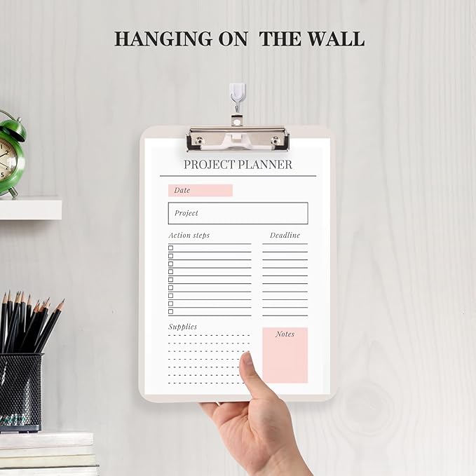 TFDLCG zm 2 PCS Plastic Clipboard with Pen Holder,Standard A4 Letter Size,Nursing Clip Boards 8.5x11 Heavy Duty,Low Profile Clipboards for Women Kids Teacher,School Office Home,Light Gray