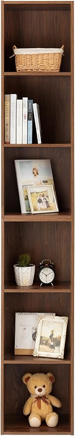 Whitmor 3 Cube Bookcase Storage Organizer, 3 Tier Stackable MDF Bookshelf, Open Storage Display Bookshelf, Storage Cabinet for Living Room, Bedroom, Home, Office, 12.2" L x 11.7" W x 35.6" H, Walnut