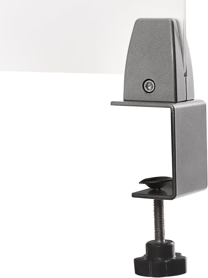 2 Pack Clamp-on Desk Privacy Panels, Frosted Acrylic Desk Dividers for Office School Call Center Reception Area, Noise and Visual Distractions Reducing Table Divider- 23" x 22"