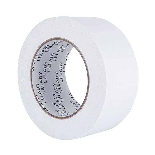 LELADY Double Sided Tape 2 Inch x 40 Yards- 1 Roll Double-Sided Adhesive Sticky Tape, High Adhesive Double-Sided Tape, for Arts, Crafts, Office School Stationery Supplies