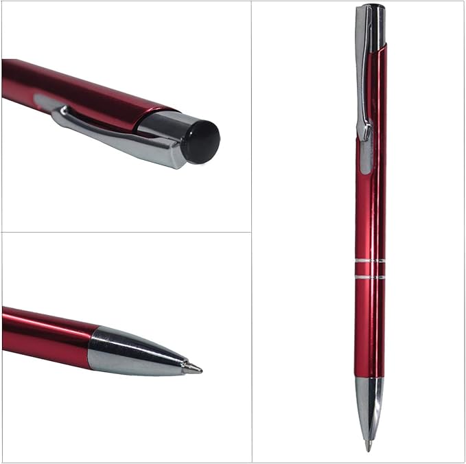 HH-STUDIO CUSTOM Promotional Items With Your Logo - 50 Pack Personalized Pens - Engraved Ballpoint Pens
