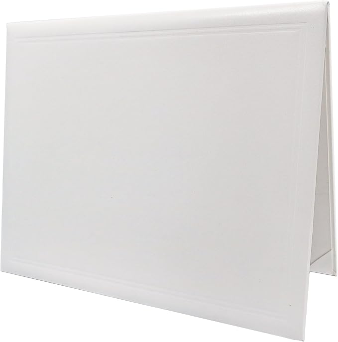 GraduationMall 11"x14" Smooth Padded Diploma Cover Certificate Holder White