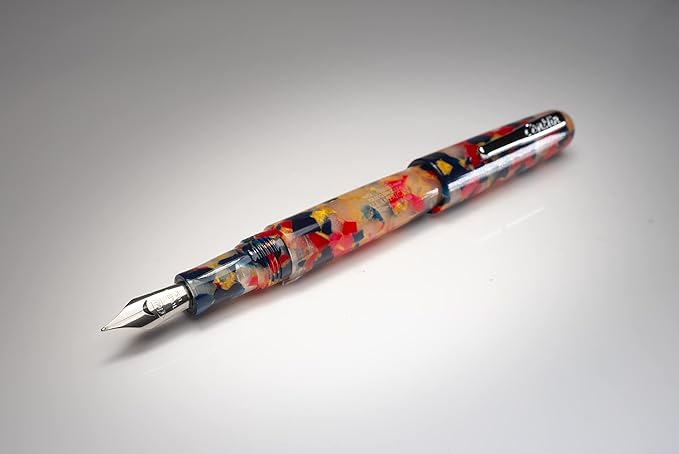 Conklin All American Fountain Pen in Old Glory – Broad Nib, Patriotic Red, White & Blue Design – Ideal Gift for Professionals & Pen Enthusiasts