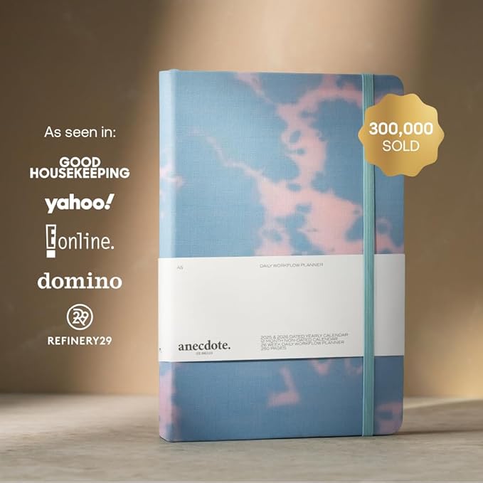 Anecdote 2026 Planner: A Monthly, Weekly & Daily Planner 2026 for Planning Your Success - A5 Size Hardcover Start Anytime and Achieve your Goals - Tie Dye