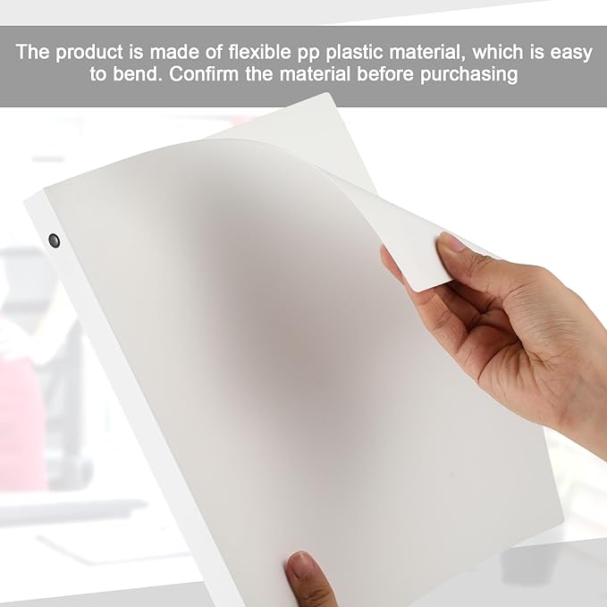 Henoyso 36 Pcs 3 Ring Binder 0.5 Inch Round Fits Letter Size 8.5'' x 11'' Paper Plastic Flexible Binder Bulk Holds 140 Sheets with 1 Pockets Versatile Organizer for Home Office School (White)