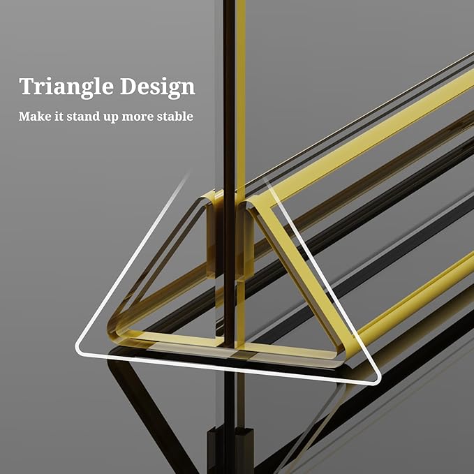 PPH-Sisy Clear Acrylic Sign Holder 6x 4 Horizontal Double Sided Gold Frame Display Stand Table Flyer Holder for Wedding Table Number Menu Holder (6pcs)