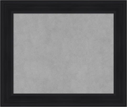 Amanti Art Black Framed Magnetic Board 21x25 Small Vision Board for use with Magnets, 100% Metal Sheet to Display Items as Office Decor or for Home Organization in mudroom, Kitchen or Kids Room