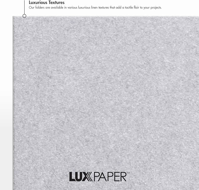 LUXPaper 9.5" x 12" Certificate Holders | Silver Metallic | 105lb. Cover | 100 Qty