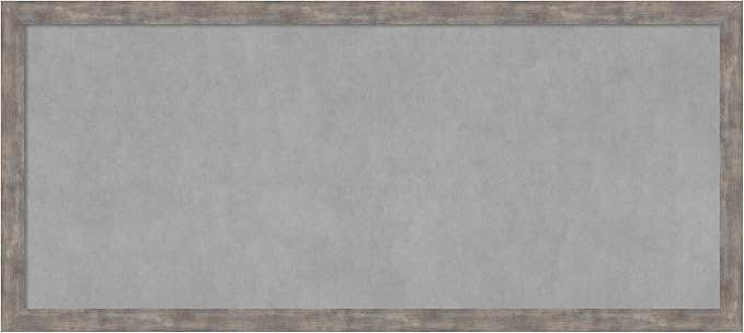 Amanti Art Silver Framed Magnetic Board 23x51 Oversize Vision Board for use with Magnets, 100% Metal Sheet to Display Items as Office Decor or for Home Organization in mudroom, Kitchen or Kids Room