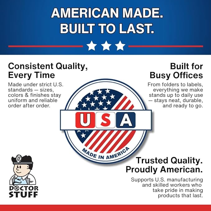 2026 Year Labels, Doctor Stuff 2026 Chart Stickers, Light Blue/White Color Coded, Reynolds & Reynolds Style, USA Made Year Stickers for End Tab File Folders, 500/Roll, 1 Roll, 3/4" x 1-1/2"