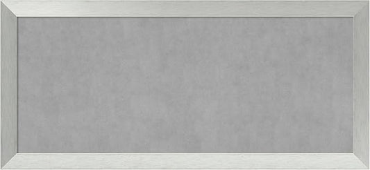 Amanti Art Silver Framed Magnetic Board 24x52 Oversize Vision Board for use with Magnets, 100% Metal Sheet to Display Items as Office Decor or for Home Organization in mudroom, Kitchen or Kids Room