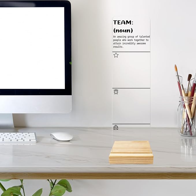 Monitor Memo Board Computer Monitor Memo Board Team Gifts Acrylic for Computer Monitors Laptop and Desktop No Screen Damage with Removable Design 12.6X 3.15 x 0.2 inches
