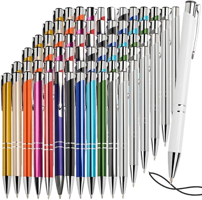 Yucold Customized ballpoint pens in bulk, personalized ballpoint pens with free engraving, for use in companies, enterprises, graduation anniversaries (Rose pink,390)