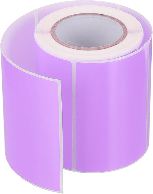 PATIKIL 2 x 3 Inch Rectangle Inventory Color Coding Labels 1 Roll, Square Self-Adhesive Inventory Label Stickers for Office Home Organization Name Tags, 250 Per Roll, Purple
