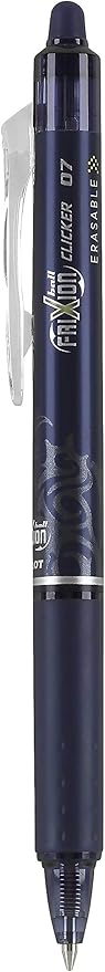 Pilot FriXion Clicker Erasable Gel Pens, Fine Point (0.7mm), Navy Ink, 12-Pack - Refillable, Smooth Writing Pens for School, Journaling, and Office Use