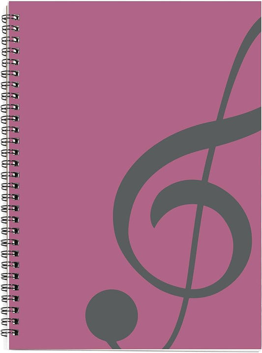 MAXCURY Blank Sheet Music Composition Manuscript Staff Paper Art Music Notebook Black 100 Pages 26x19cm (Pink/Grey Green)