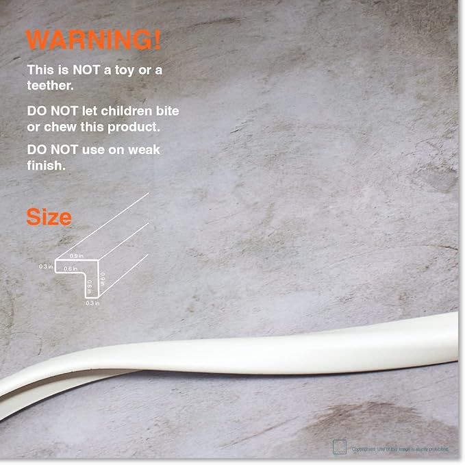 Roving Cove Slim-Fit Edge Protector for Baby Proofing (9ft Small Edge Only), Soft Rubber Foam Furniture Edge Bumper Guard, Desk Edge Cushion, 3M Adhesive, Oyster White (Off White)