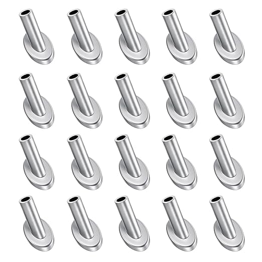 [Patent Design] CKE 20 Pack 45 Degree Angle Beveled Protector Sleeves, Wood Post Protector for 1/8" Cable Railing, T316 Marine Grade Stainless Steel Cable Railing Hardware with a Free Drill Bit
