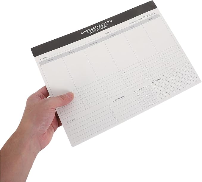 Generic 1 Book Work Goal Planning Notepad Weekly Planner - School Planner Notepad Work Task Organizer - Weekly Schedule Pad for Desk Organizer