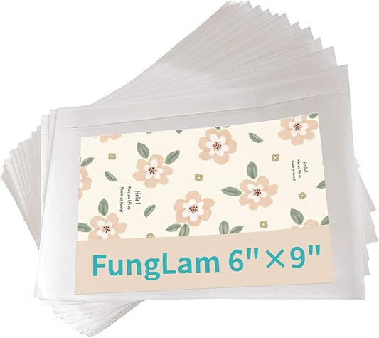 6”×9” Self-Adhesive Shipping Label Sleeves, FungLam Shipping Label Sleeves, Packing List Envelopes, Clear Top Loading Packing List, Shipping Labels Pouches for Shipping Labels/Files 200 Pack