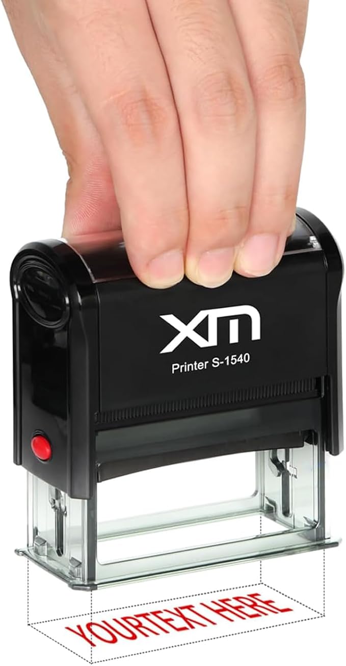 Laoife Custom Stamp Self Inking - 4-Line Personalized Address Stamps | US-Made Return Address Labels | Replaceable Ink & Multi-Scene Use, Small