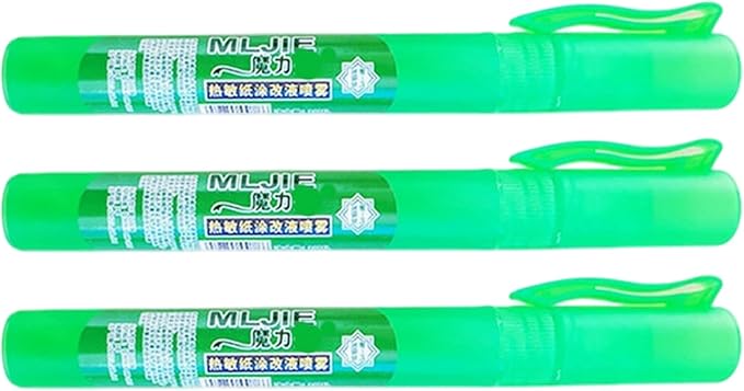 Correction Fluid for Thermal Paper, 3Pcs Information Protection White Out Liquid, Address Eraser Concealing Correction Sprayer