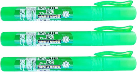 Correction Fluid for Thermal Paper, 3Pcs Information Protection White Out Liquid, Address Eraser Concealing Correction Sprayer