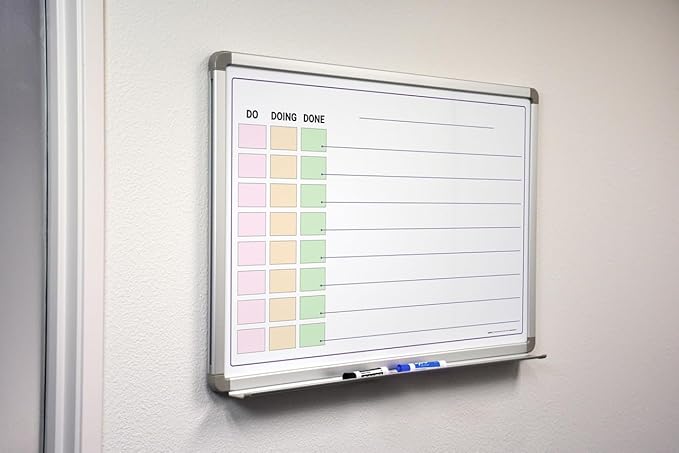 Do - Doing - Done List Whiteboard 48" x 36"