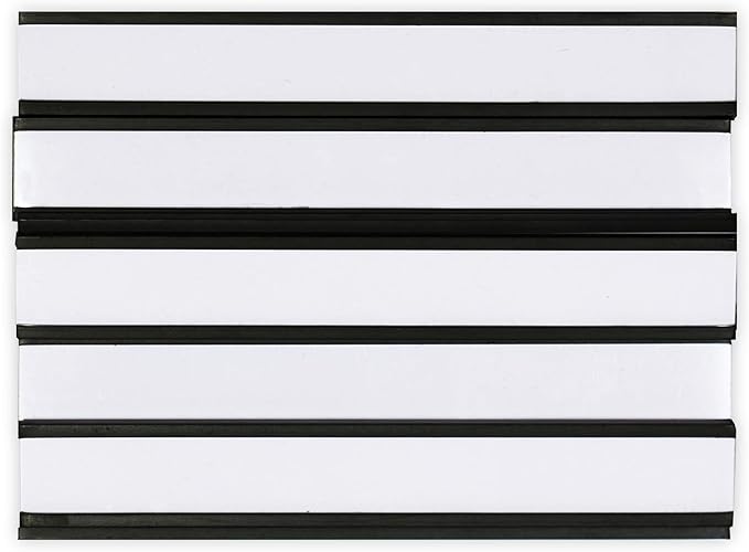 SmartSign Magnetic 'C' Channel Label Holders for Metal Racks and Shelves | 0.5" x 4" Pack of 25