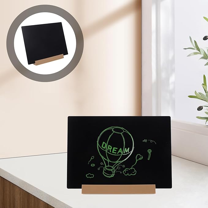 VILLCASE Simple Desktop Chalkboard Memo Board Large Dual-use Rustic Message Sign for Home Office Shop Wedding Birthday Decoration