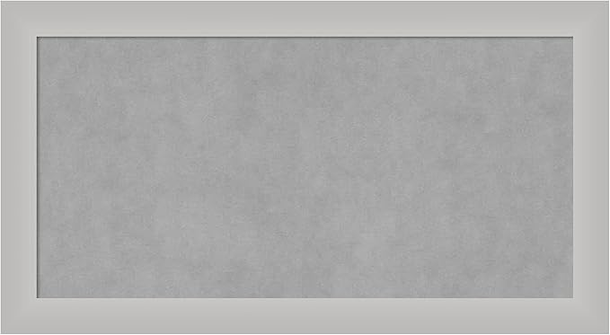 Amanti Art Silver Framed Magnetic Board 15x27 Small Vision Board for use with Magnets, 100% Metal Sheet to Display Items as Office Decor or for Home Organization in mudroom, Kitchen or Kids Room