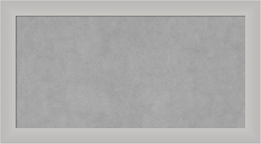 Amanti Art Silver Framed Magnetic Board 15x27 Small Vision Board for use with Magnets, 100% Metal Sheet to Display Items as Office Decor or for Home Organization in mudroom, Kitchen or Kids Room