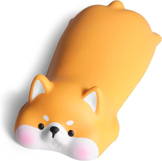 Cityhermit Cute Keyboard Wrist Rest Support for Mouse Computer Arm Rest for Desk Ergonomic Kawaii Corgi Office Supplies Slow Rising PU Mouse Pad (Yellow Shiba Inu)