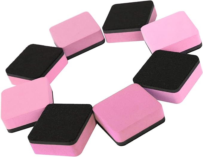 Dry Erase Erasers, 48 Pack Magnetic Whiteboard Eraser Chalkboard Eraser Dry Eraser for Classroom Office and Home (48pcs Pink)