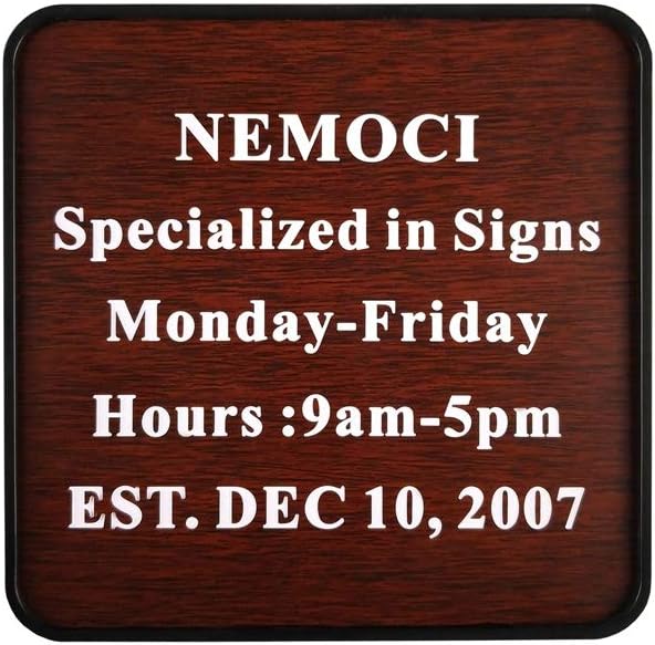 Custom Engraved Door Suite Wall Sign | Office Sign | Personalized Wall Plaque | Business Doctor Law Firm Home Office Cafe Shop | Up to 5 Text Lines Adhesive Backed or Simple Keyhole Mounti (6" x 6")