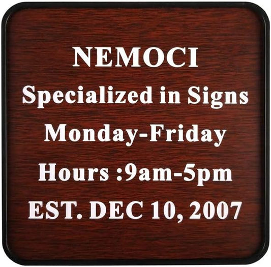 Custom Engraved Door Suite Wall Sign | Office Sign | Personalized Wall Plaque | Business Doctor Law Firm Home Office Cafe Shop | Up to 5 Text Lines Adhesive Backed or Simple Keyhole Mounti (6" x 6")