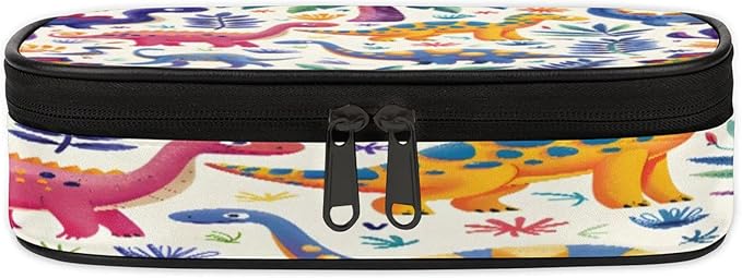 Pardick Pencil Case，Dinosaurs Cute Big Capacity Pencil Pouch Coin Pouch Stationery Organizer For Teen School
