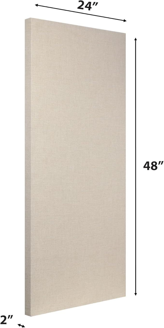 ATS Acoustics Home Office Residential Acoustic Treatment Room Kit Sound Absorbing Acoustic Panel 6 Pack for 50-100 Sq Ft (Cream)