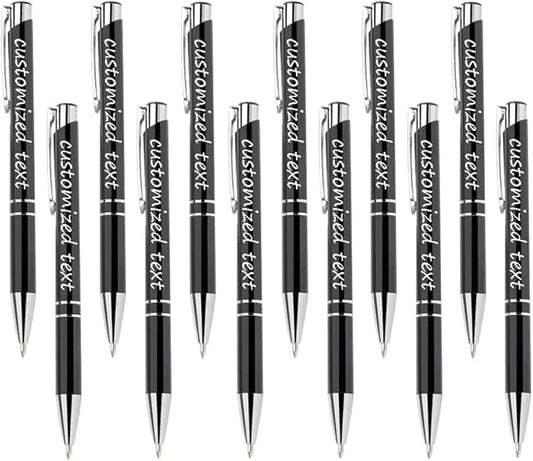 Yucold Customized ballpoint pens in bulk, personalized ballpoint pens with free engraving, for use in companies, enterprises, graduation anniversaries (Black,39)