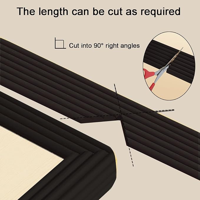 OYKSHDF Proof Edge Corner Protector, 2pcs 78.7in/200cm Furniture Safety Bumpers Guard Padding, Soft NBR Rubber Foam Adhesive Cushion, Fireplace Cabinets Table Desk Edges & Sharp Corners (Black)