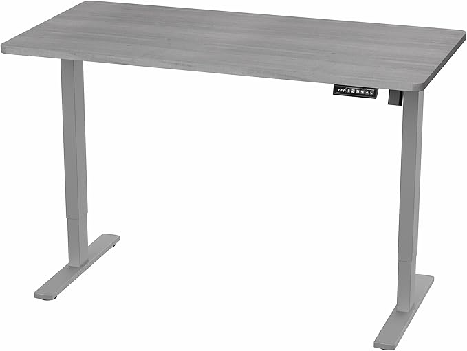 VIVO Electric 55 x 28 in Standing Desk, Memory Height Adjustment, 1B Series, Holds 220 lbs, One-Piece Dark Gray Top, Gray Frame, DESK-KIT-1G55G