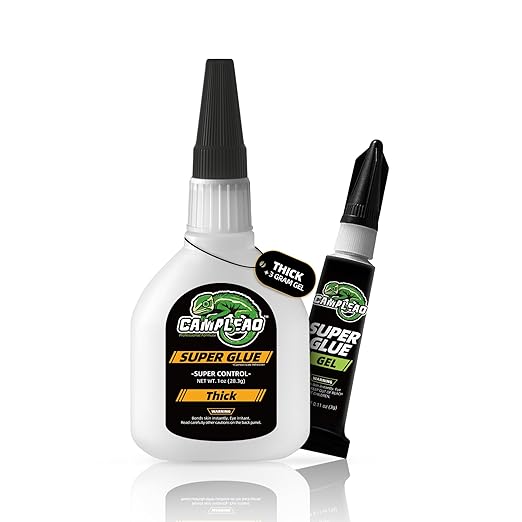 Thick Super CA Glue 28.3 Gram with 3 Gram Superglue Gel, Heavy Duty Clear Glue for Wood Metal Plastic Shoe Ceramic Leather Glass, All Purpose Instant Cyanoacrylate Adhesive for DIY Crafts Woodworking