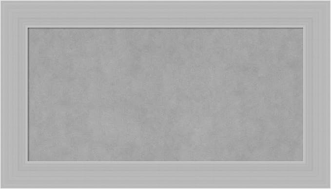 Amanti Art Silver Framed Magnetic Board 16x28 Small Vision Board for use with Magnets, 100% Metal Sheet to Display Items as Office Decor or for Home Organization in mudroom, Kitchen or Kids Room