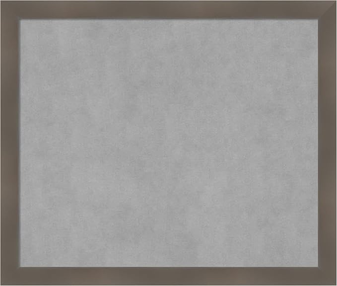 Amanti Art Grey Framed Magnetic Board 22x26 Medium Vision Board for use with Magnets, 100% Metal Sheet to Display Items as Office Decor or for Home Organization in mudroom, Kitchen or Kids Room