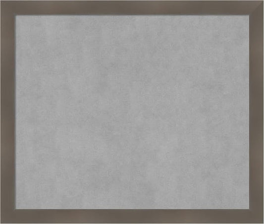Amanti Art Grey Framed Magnetic Board 22x26 Medium Vision Board for use with Magnets, 100% Metal Sheet to Display Items as Office Decor or for Home Organization in mudroom, Kitchen or Kids Room