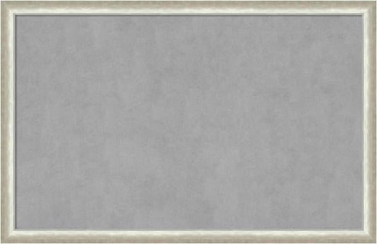 Amanti Art Silver Framed Magnetic Board 22x34 Large Vision Board for use with Magnets, 100% Metal Sheet to Display Items as Office Decor or for Home Organization in mudroom, Kitchen or Kids Room