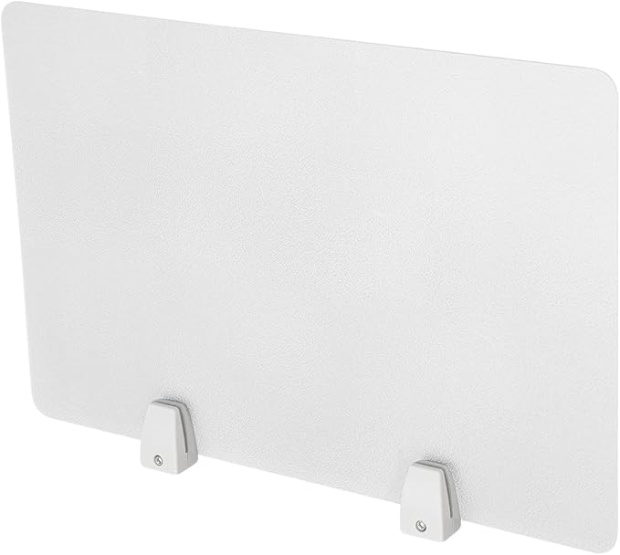 4 Pcs Desk Divider Privacy Panel, 23.6”L X15.8”W Frosted Acrylic Desk Privacy Panels with 8 Clamps for Offices Schools Call Centers (Frosted Color)